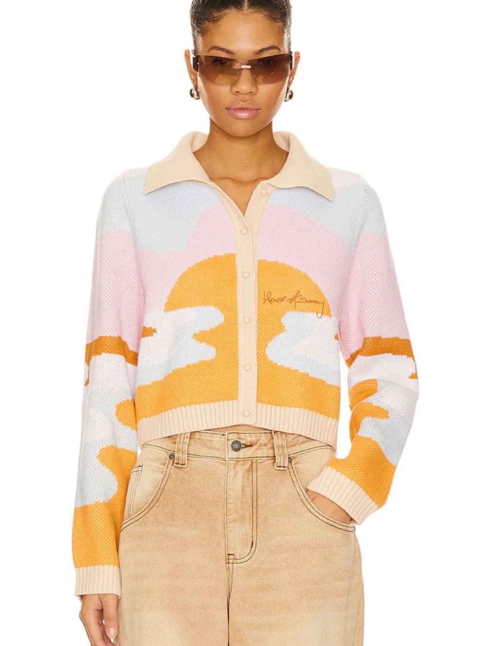 House of Sunny The Rise Tripper Cardigan Sweater Sz 4 - Picture 2 of 7
